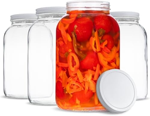 Kitchentoolz 1 Gallon Wide Mouth Mason Jars