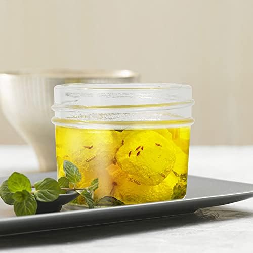 EkkoVla 40-Piece Glass Jars with Black Lids