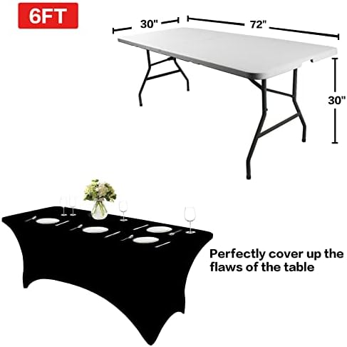 Premium 6FT Stretch Tablecloth for Home Kitchen Event Party
