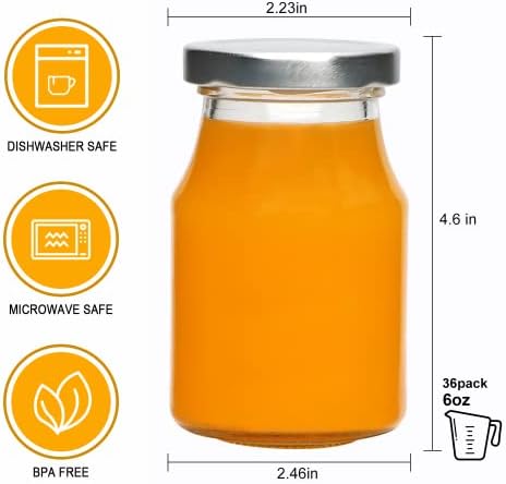 Accguan Glass Milk Bottles 36-Pack
