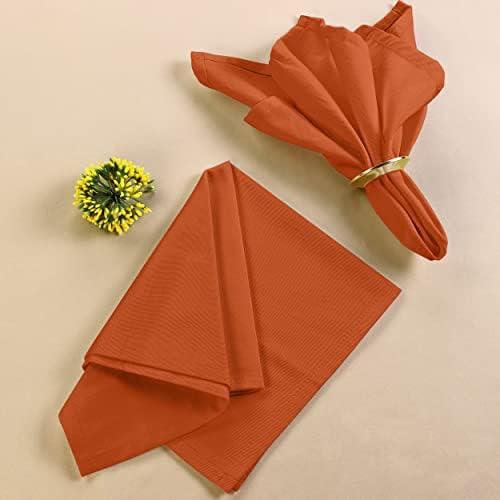 Utopia Kitchen Orange Cloth Napkins 12-Pack