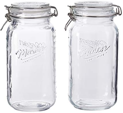 Large Airtight Glass Clamp Jar