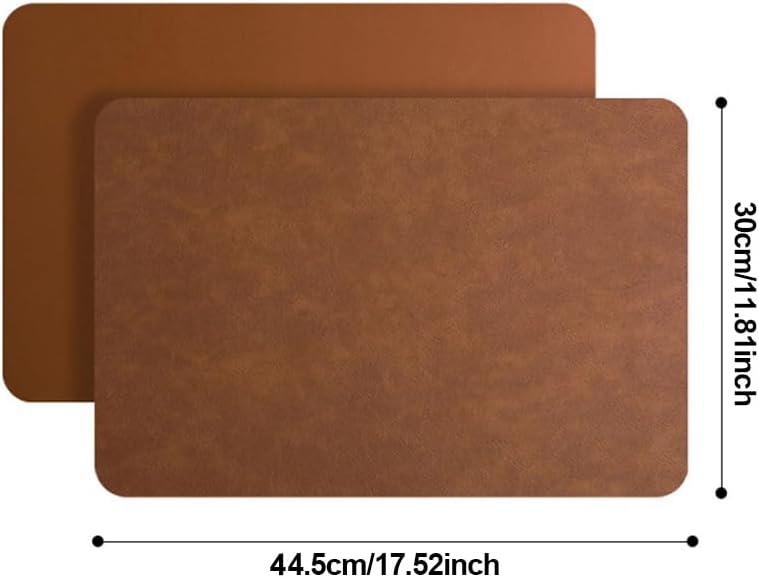 Leather-Based Heat-Resistant Table Mats for Kitchen Coffee Dining