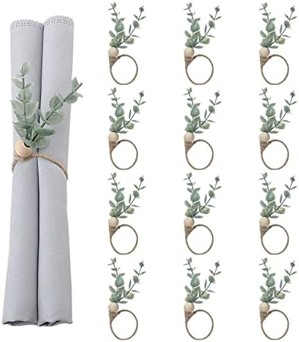 12-Count Rustic Napkin Rings Set