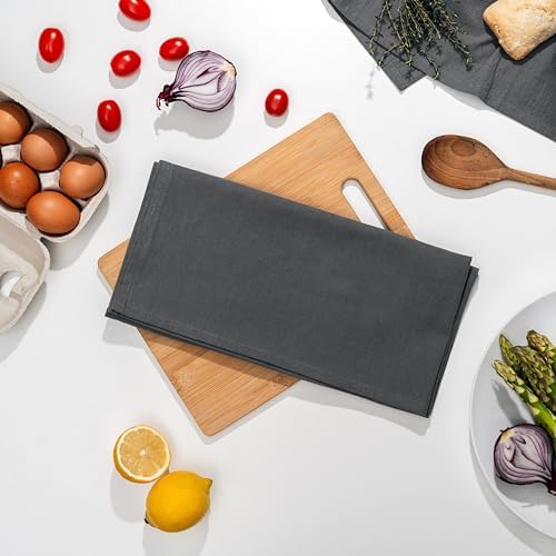 Premium 10-Pack of Organic Gray Tea Towels