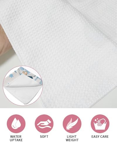 Christmas Blue Dish Towels Set