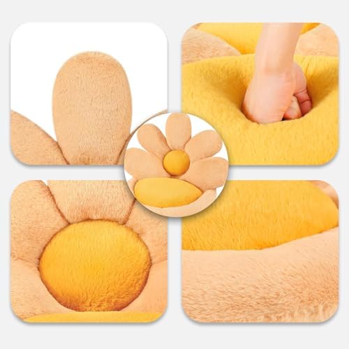 Moiitee 20x20in premium flower seat cushion with non-slip