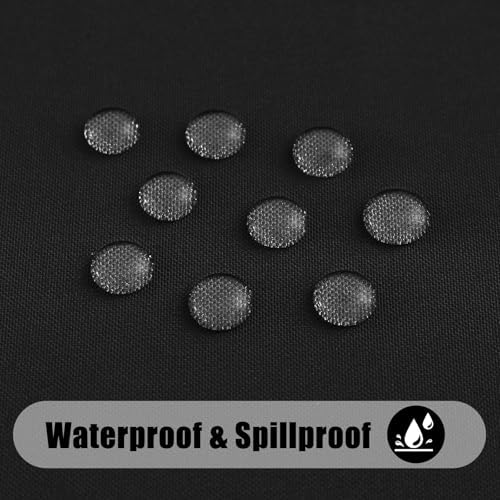 Smiry Waterproof Anti-Scratch Rectangle TableclothReusable 60x84Black