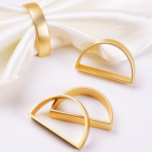 Gold Napkin Rings Set of 12