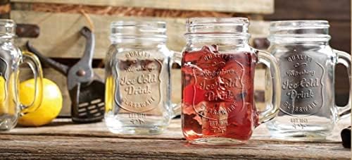 Glavers Mason Drinking Jars Set of 4