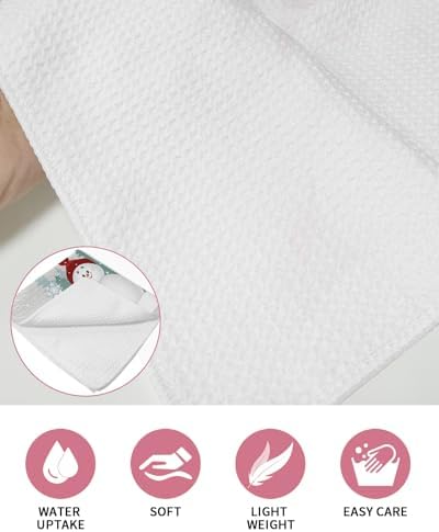 12x12 Christmas Snowman Dish Towels Set