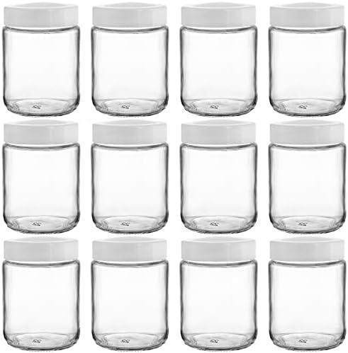 Suwimut 12-Piece Glass Mason Jars