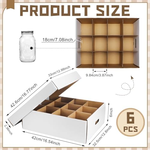 6-Piece Stackable Mason Jar Storage Box