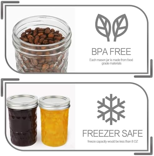 Verones 15-Piece 8oz Mason Jars Set