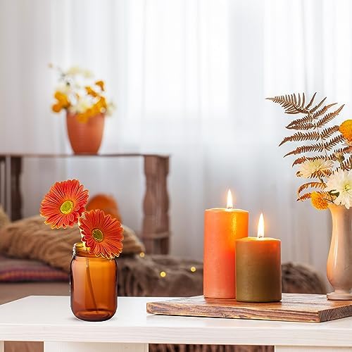 Norme 8-Piece Amber Mason Jars