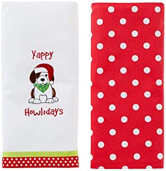 Yappy Holidays 2-Piece Cotton Dish Towels Multicolored