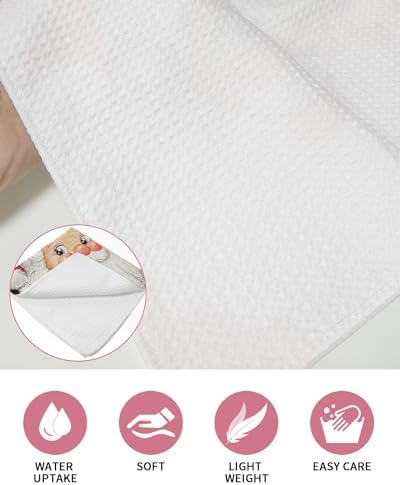 Holiday Christmas Santa Hand Towels