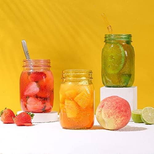 Sturdy 16 oz Teal Mason Jars with Sealed Lids
