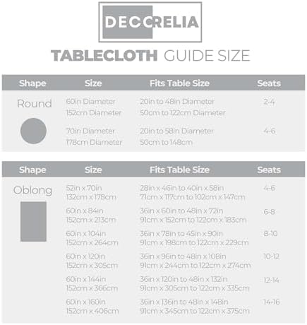 Decorelia Waterproof Round Tablecloth