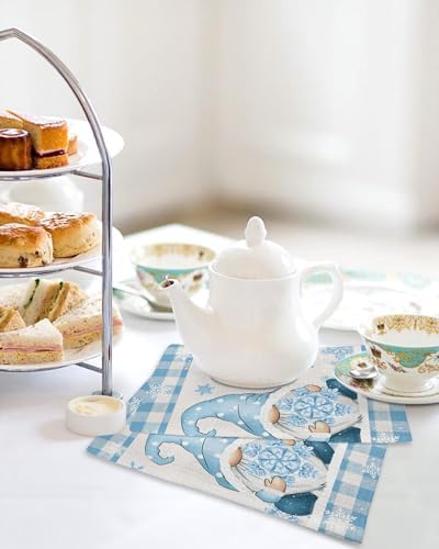 Christmas Blue Dish Towels Set