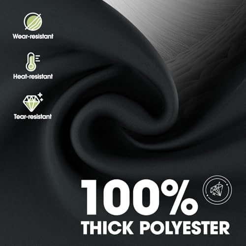 Pureegg Tablecloth - 60x84 inch Black Washable Soft Durable