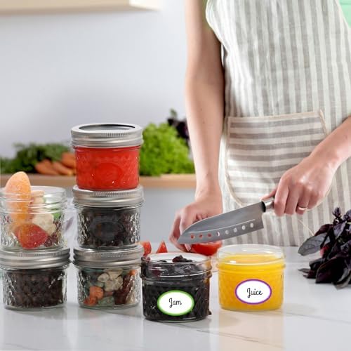 TOEKSIX Mini Mason Jars 4 oz 40 Pack