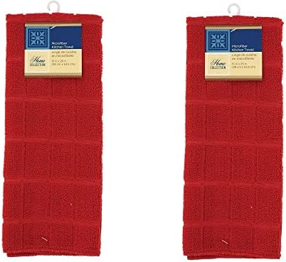Hand Towel Set 2-Pack Decorative Kitchen Linens Red