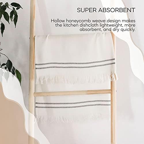 ATANI Turkish Kitchen Towels 3 Set Pure Turkish Cotton Quick-Dry Dish Towels