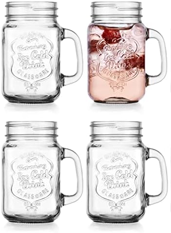 Glavers Mason Drinking Jars Set of 4