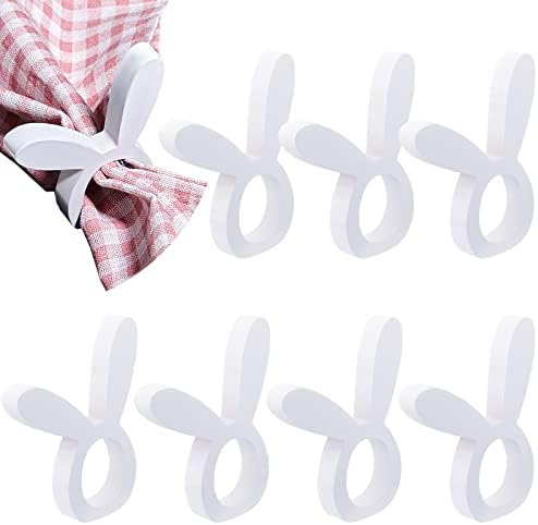 Patelai 8-Piece Easter Bunny Napkin Rings