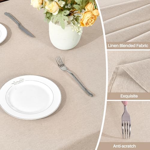 Elegant Khaki Tablecloth for Rectangle Tables