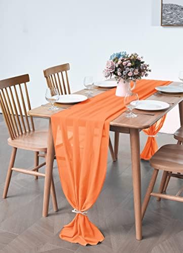 2 Pack Chiffon Table Runner for Weddings