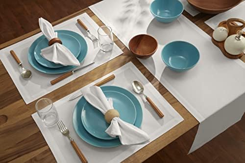 Solino Home White Cotton Linen placemats set of 6