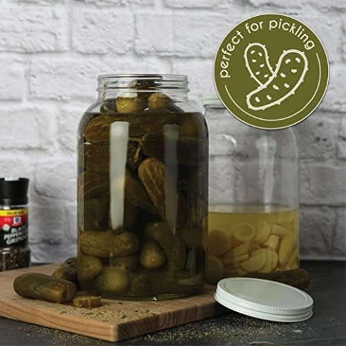 Kitchentoolz 1 Gallon Wide Mouth Mason Jars