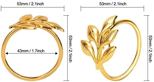 KPOSIYA Metal Napkin Rings Set