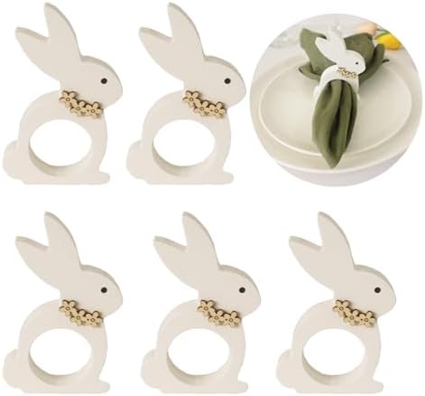 Easter Bunny Napkin Rings 6pc