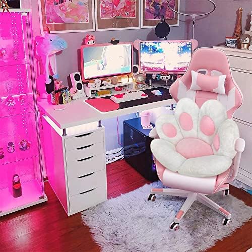Kawaii Cat Paw Gaming Chair Cushion for Home Gaming and Office Use