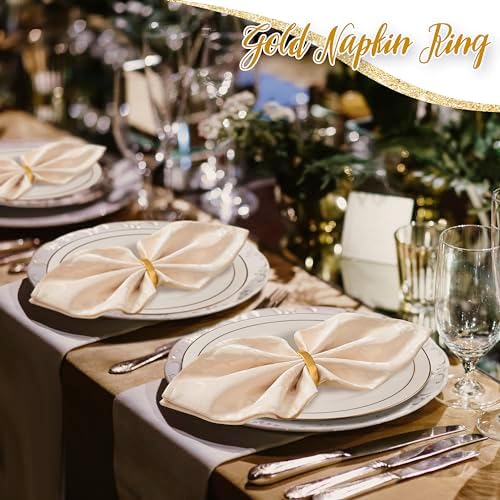 Gold Napkin Rings Set of 12