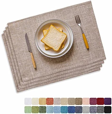 Home Brilliant Linen Place Mats Set of 4
