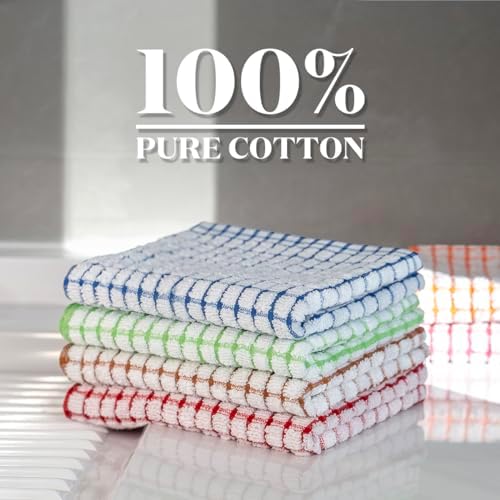 100 Cotton Kitchen Dish Towels 16x25 6Pack