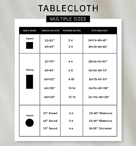 Pastoral 60-Inch Round Tablecloth Floral Linen Tablecloth Washable Dust-Proof