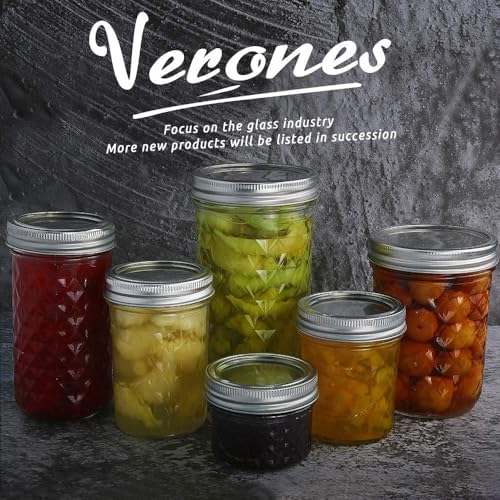 Verones 15-Piece 8oz Mason Jars Set