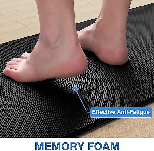 Premium Stain-Resistant Anti-Fatigue Kitchen Rugs Set