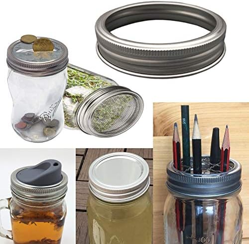 Silver Aluminum Rings for Mason Jars