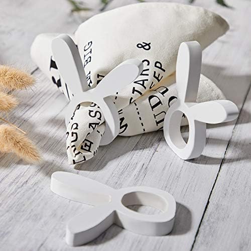 Patelai 8-Piece Easter Bunny Napkin Rings