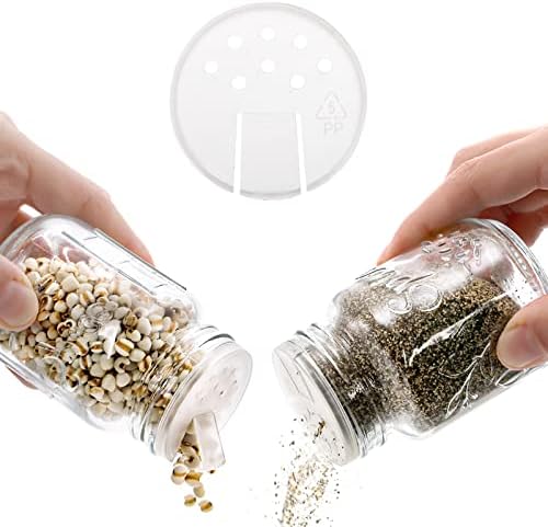 Coloch 30-Piece 4 Oz Glass Mason Spices Jars with Shaker Lids Labels