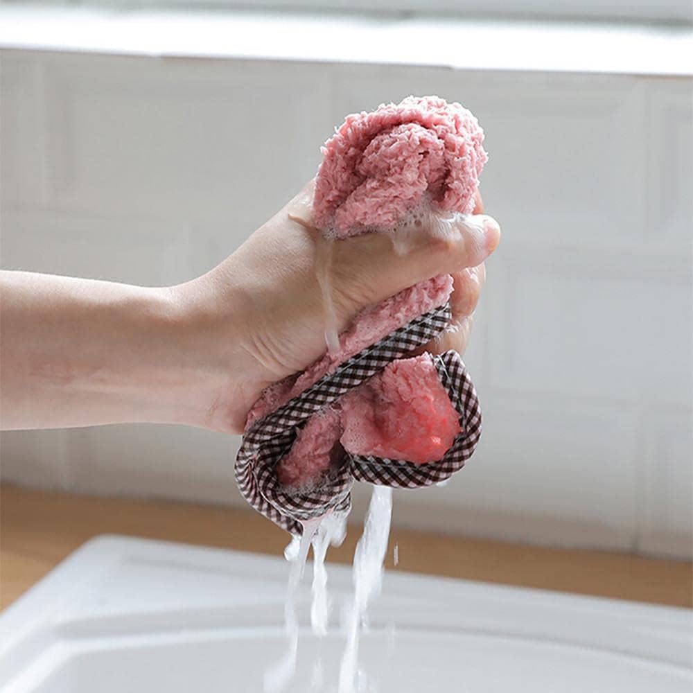 Coral Fleece Dish Cloths 1PC - Fast Drying Velvet Kitchen Towels