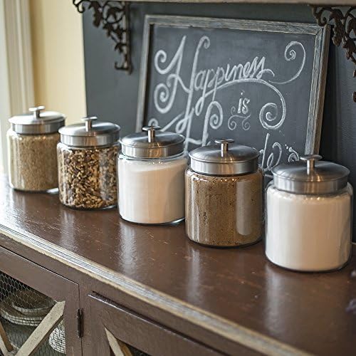 Gourmet Canning Fresh Preserving 96 oz Glass Jars with Metal Lids Home Organization