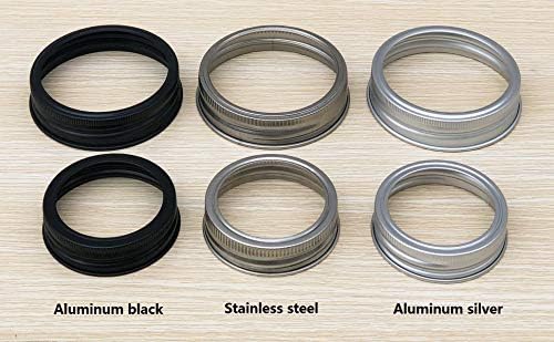 Silver Aluminum Rings for Mason Jars