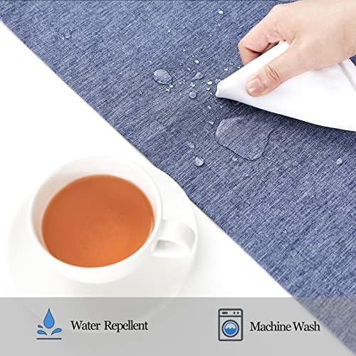 Mebakuk Cloth Placemats Machine Washable Denim Blue Place Mats for Kitchen Use
